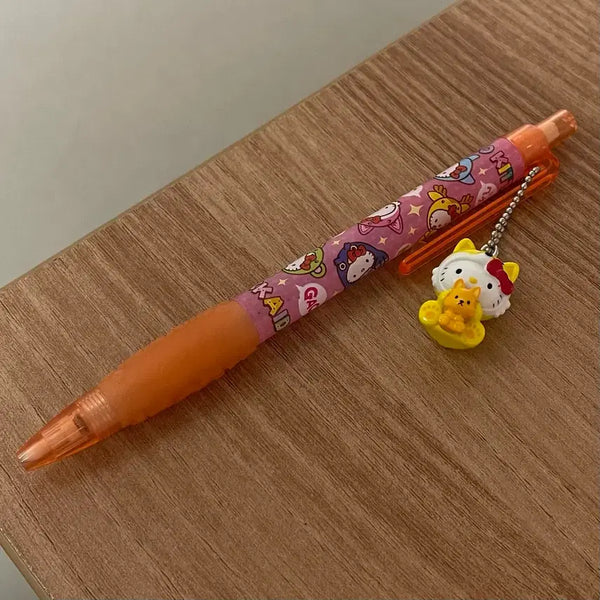 [BUNJANG] Hello Kitty Fox Keyring and Pen Set / 13년도 고전키티 샤프 헬로키티 여우 키링 키티 문구 펜