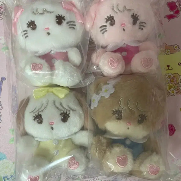 [BUNJANG] Miko Characters Gacha Chammy Mousse Soufflé Latte Plush Keychain Bundle Set (4 pieces) / 미코 캐릭터즈 가챠 캐미 무스 수플레 라떼 봉제인형 키링4개일괄
