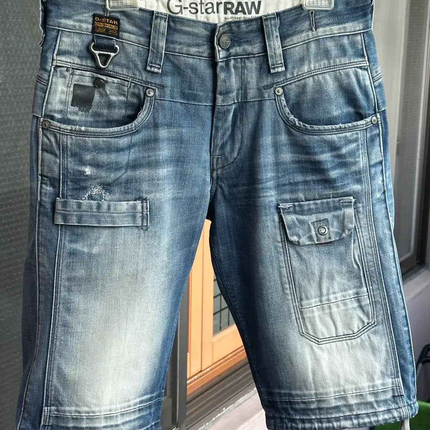 [BUNJANG] G-Star RAW 3301 Engineered Denim Cargo Shorts / [새상품급/32] 지스타로우 아카이브 3301 입체 신치백 카고 데님쇼츠