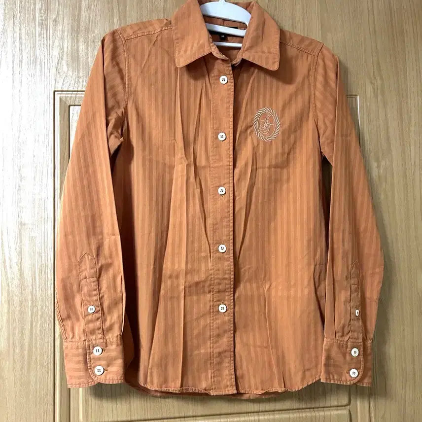 [BUNJANG] A.P.C. Orange Stripe Long Sleeve Shirt / APC 아페쎄 오렌지 스트라이프 긴팔 셔츠