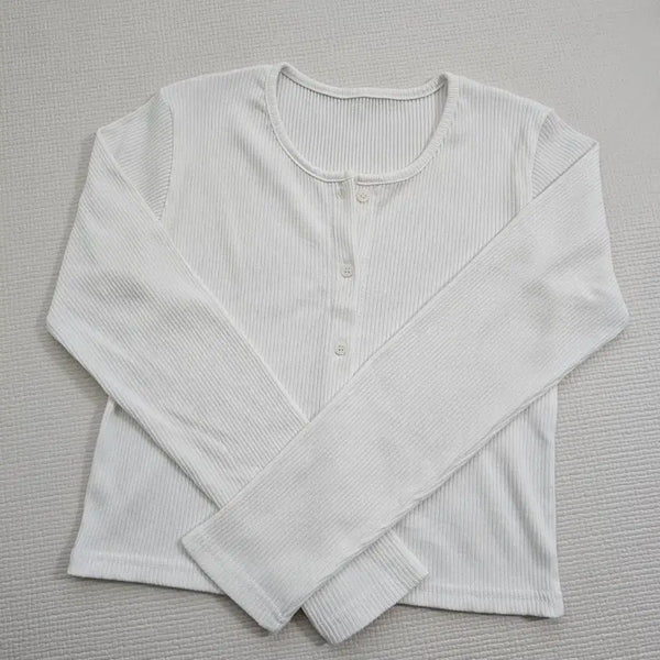 [BUNJANG] Round Neck Ribbed Knit Cardigan / # 라운드넥 골지 니트 가디건