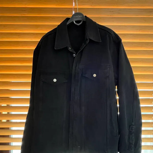 [BUNJANG] Solid Homme Black Denim Trucker Jacket / 솔리드옴므 블랙 데님 트러커 자켓