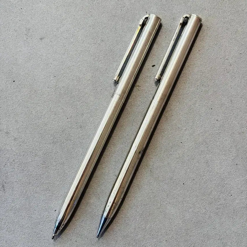 [BUNJANG] Tiffany & Co. Sterling Silver Vintage Mechanical Pencil & Ballpoint Pen Set / 티파니앤코 T클립 925실버 빈티지 프로펠링 샤프 & 볼펜