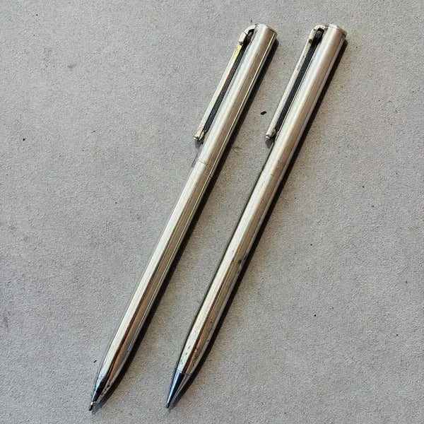 [BUNJANG] Tiffany & Co. Sterling Silver Vintage Mechanical Pencil & Ballpoint Pen Set / 티파니앤코 T클립 925실버 빈티지 프로펠링 샤프 & 볼펜