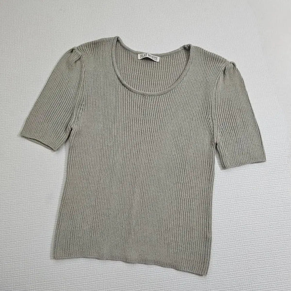 [BUNJANG] Puff Sleeve Knit Top / # 퍼프 니트 반팔