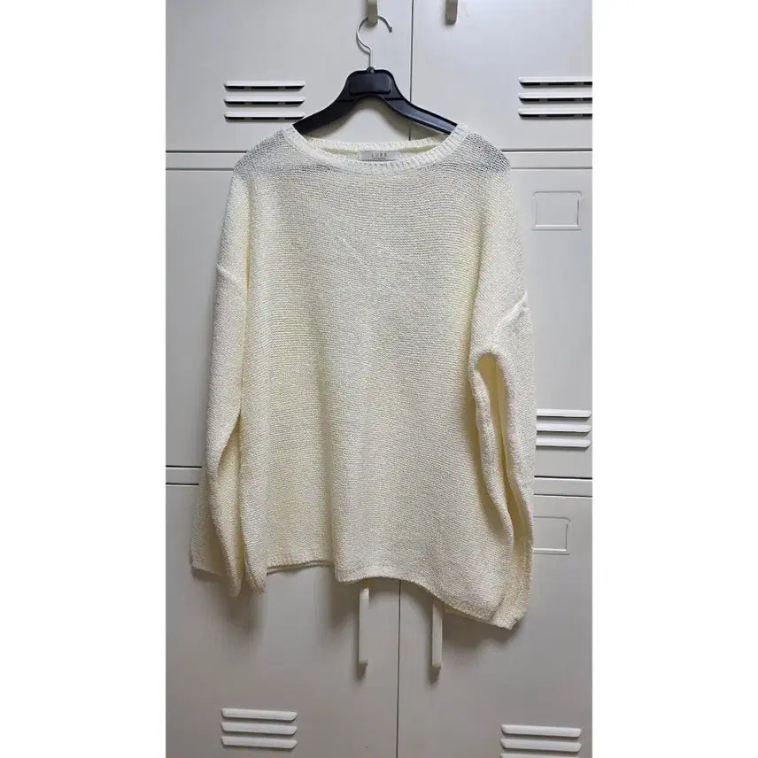 [BUNJANG] Loose Fit Round Neck Knit - Ivory, One Size / 루즈핏 라운드 니트 - 아이보리,프리