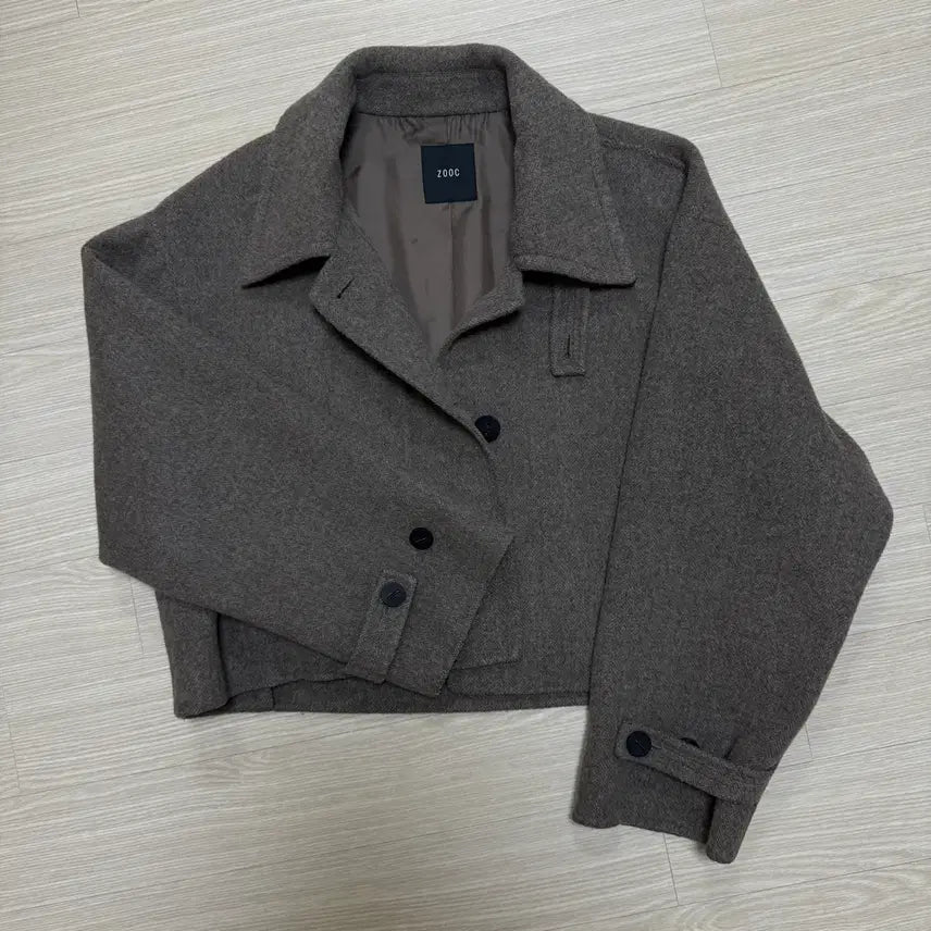 [BUNJANG] Zooc Cropped Wool Jacket Brown / Zooc 크롭 모직 자켓 브라운
