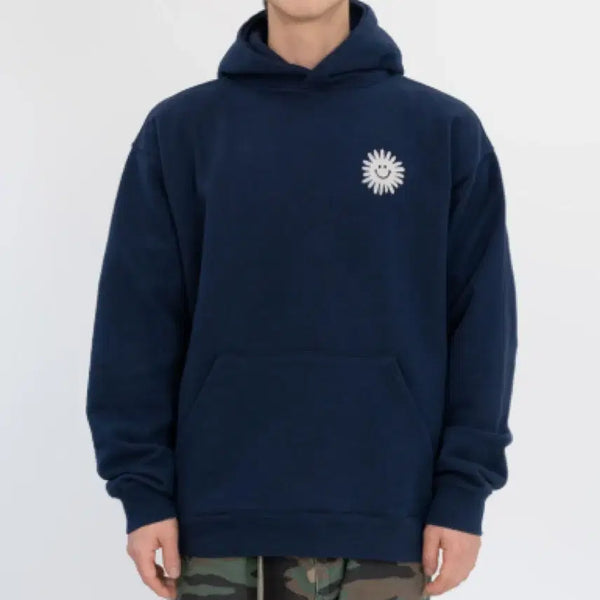 [BUNJANG] Big Wave Flower Hoodie Navy L / 빅웨이브 후드티 네이비 L 새상품