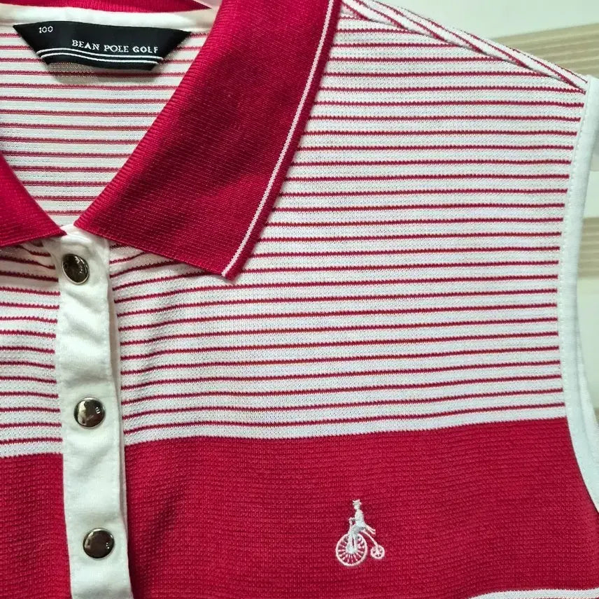 [BUNJANG] Beanpole Golf Women's Sleeveless Collar T-shirt / 택포)빈폴골프 여성  민소매 카라 티셔츠