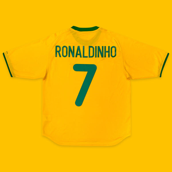 [BUNJANG] Nike Brazil National Team 00/02 Home Ronaldinho Jersey Size M / 정품 나이키 브라질 국대 유니폼 00 02 홈 호나우지뉴 7 해외 M