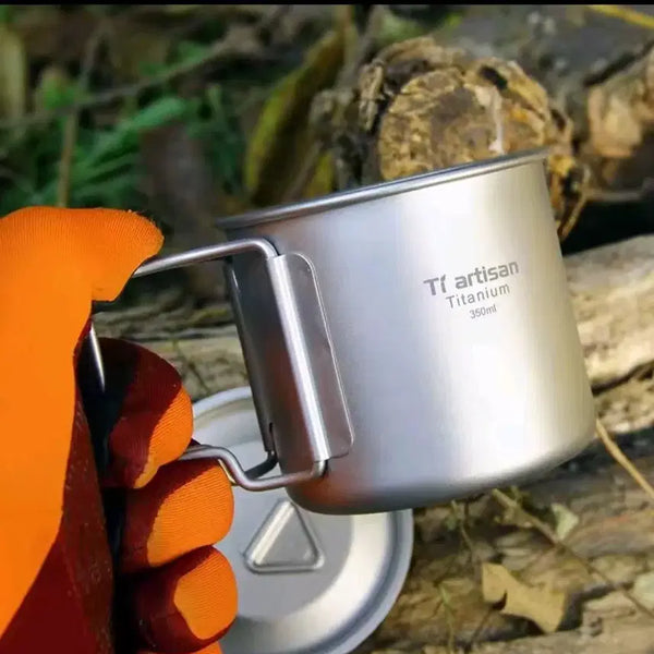 [BUNJANG] Ti Artisan Titanium Camping Cookware Set / 7$[새제품*4] 티타늄캠핑용품 티타늄코펠 티타늄냄비컵