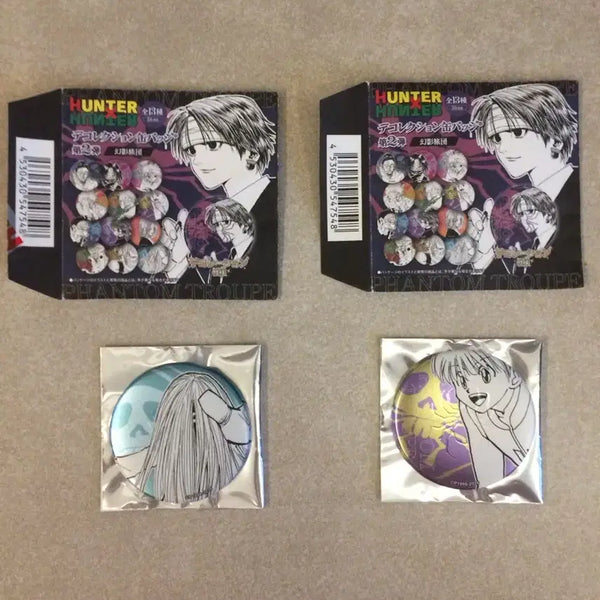 [BUNJANG] Hunter x Hunter Phantom Troupe D Collection Can Badge Set: Sharunark & Coltpi / 헌터헌터 환영여단 디콜렉션 캔뱃지 샤르나크,콜트피 일괄