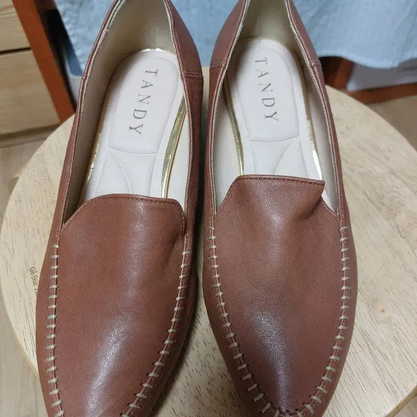[BUNJANG] Tandy Brown Leather Women's Loafers Size 235 / 탠디 브라운 가죽 여성 로퍼235