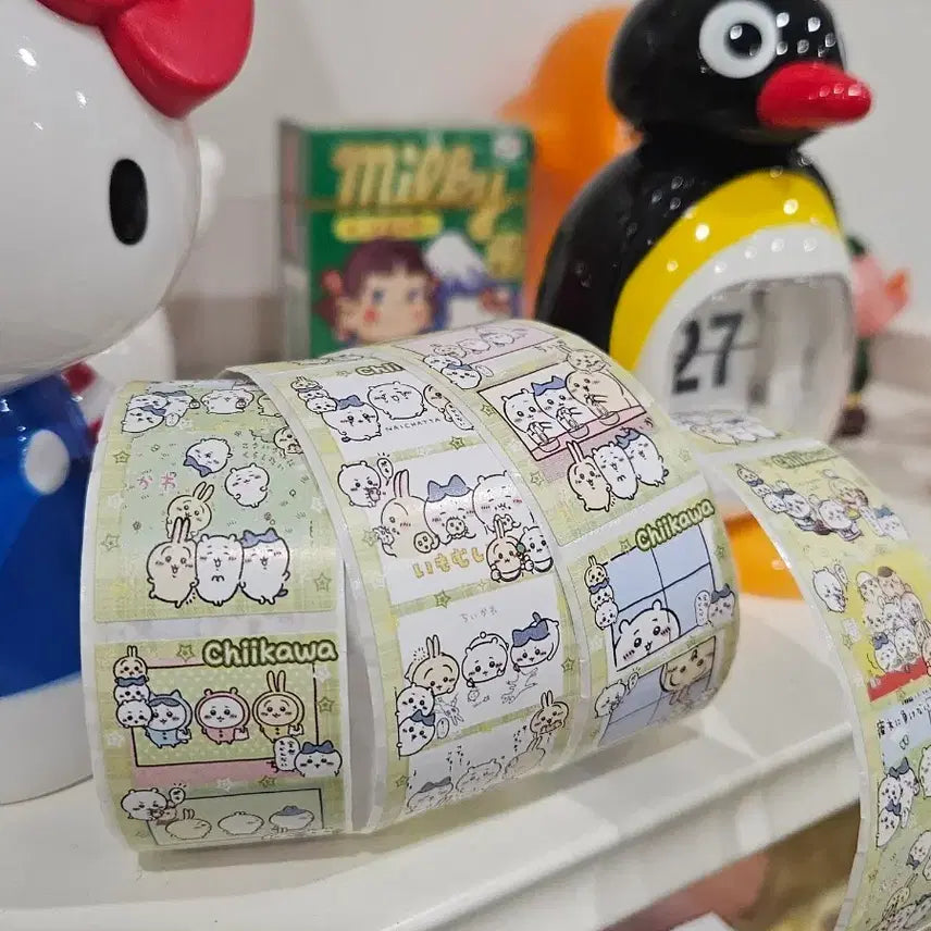 [BUNJANG] Cheekawa Rolled Stickers - 120 Pieces / 먼작귀 치이카와 롤스티커 다꾸스티커 120pcs