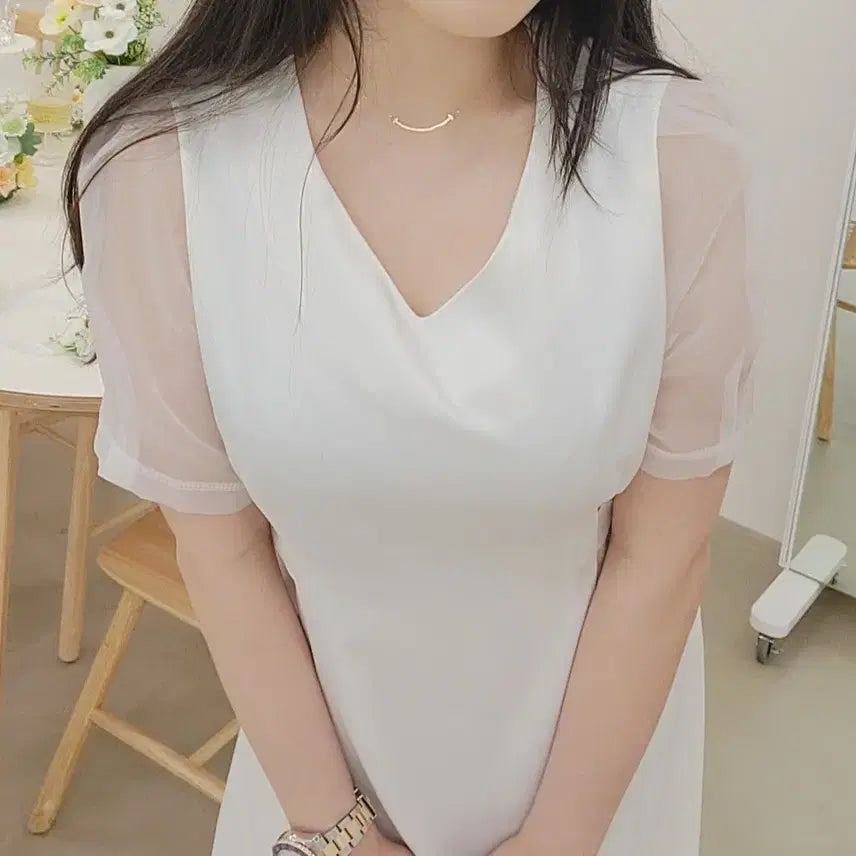 [BUNJANG] Self-Wedding Dress M~L / 셀프웨딩 원피스 66사이즈
