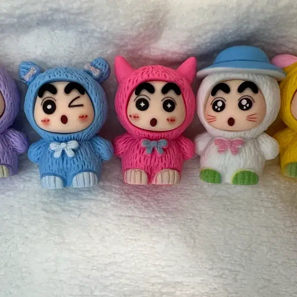 [BUNJANG] Crayon Shin-chan Animal Pajamas Figure Set / 짱구 동물 잠옷 피규어 5종 세트