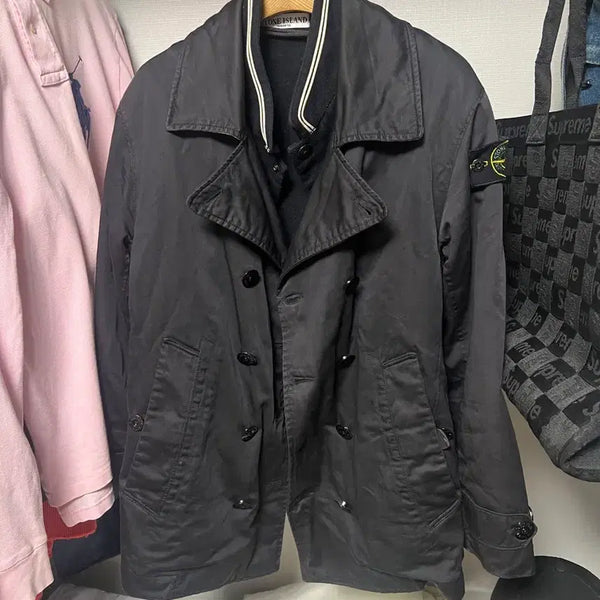 [BUNJANG] Stone Island Raso Gommato David Jacket Pea Coat / 스톤아일랜드 Raso Gommato 피코트 (다비드 자켓)