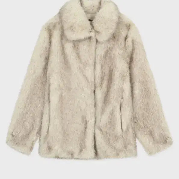 [BUNJANG] SINOON Faux Fur Jacket Ivory / 시눈 퍼자켓 아이보리