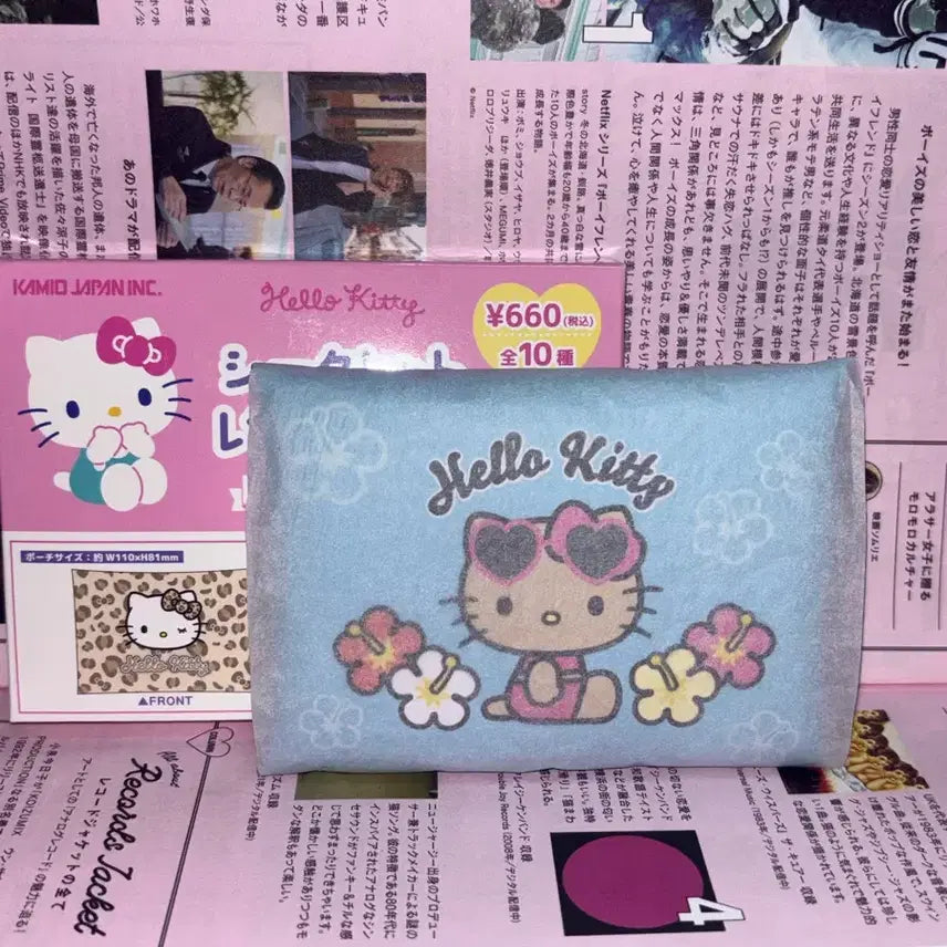 [BUNJANG] Sanrio Hello Kitty Secret Leather Pouch Tanned Kitty / 산리오 헬로키티 시크릿 가죽 파우치 태닝키티 키티 태닝 갸루 여름 지갑