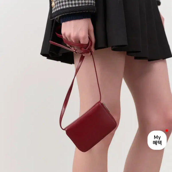 [BUNJANG] Dunst Essential Mini Card Bag (Burgundy) / 던스트 - 에센셜 미니 카드 백 (버건디)