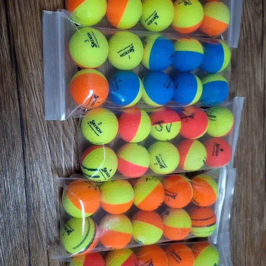 [BUNJANG] Srixon Q-Star Half-Half Lost Balls (50 pcs) / 스릭슨 반반공 큐스타 로스트볼 50알