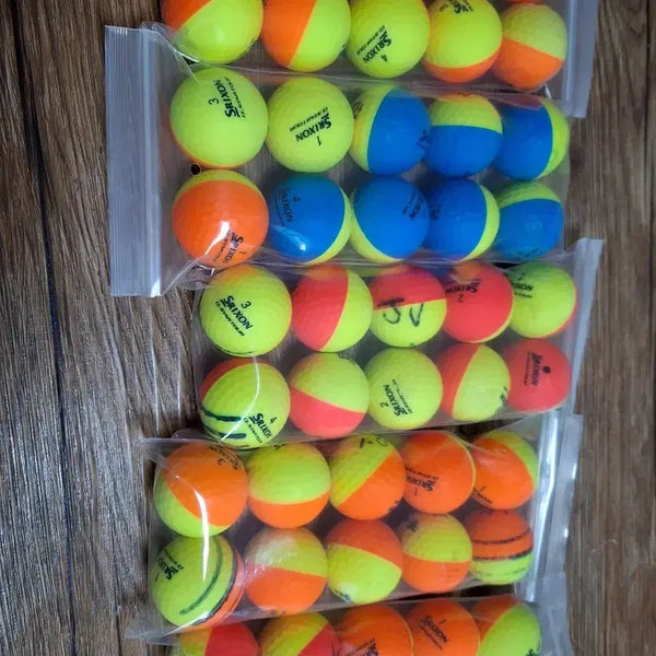 [BUNJANG] Srixon Q-Star Half-Half Lost Balls (50 pcs) / 스릭슨 반반공 큐스타 로스트볼 50알