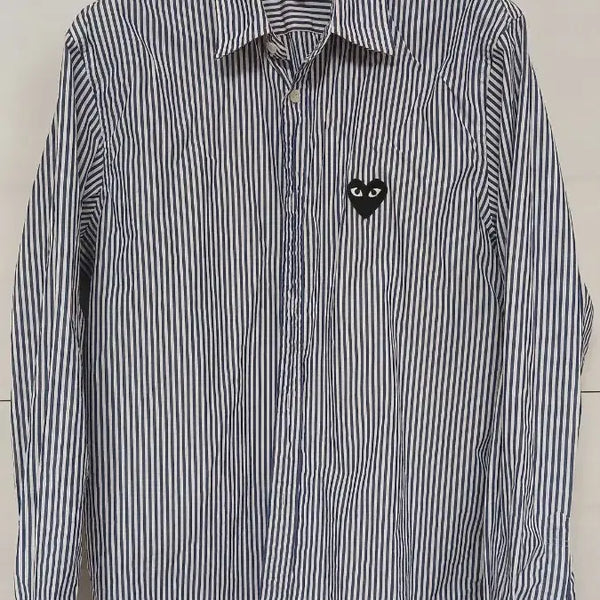 [BUNJANG] Comme des Garçons PLAY Striped Shirt - Size M / 꼼데가르송 PLAY 스트라이프 셔츠 M사이즈 내부탭헤짐