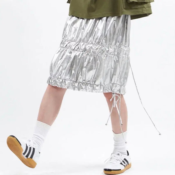 [BUNJANG] UNKNOWN BLUE Balloon Skirt (Silver) / [UNKNOWN BLUE] Balloon Skirt (Silver)