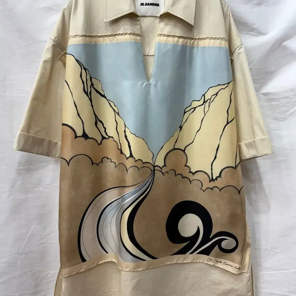 [BUNJANG] Jil Sander 20SS Collection Silk Blend Long Shirt Dress Size 36 / 질샌더 20SS 컬렉션 셔츠원피스 롱셔츠36사이즈(정품)