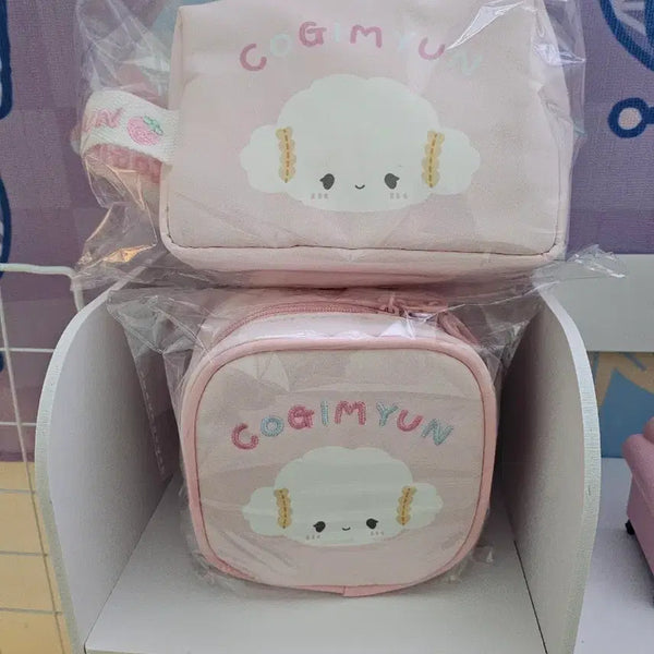 [BUNJANG] Sanrio Corgi Mung Pink Pouch / 산리오 코기뮹 파우치 핑크 파우치 새상품