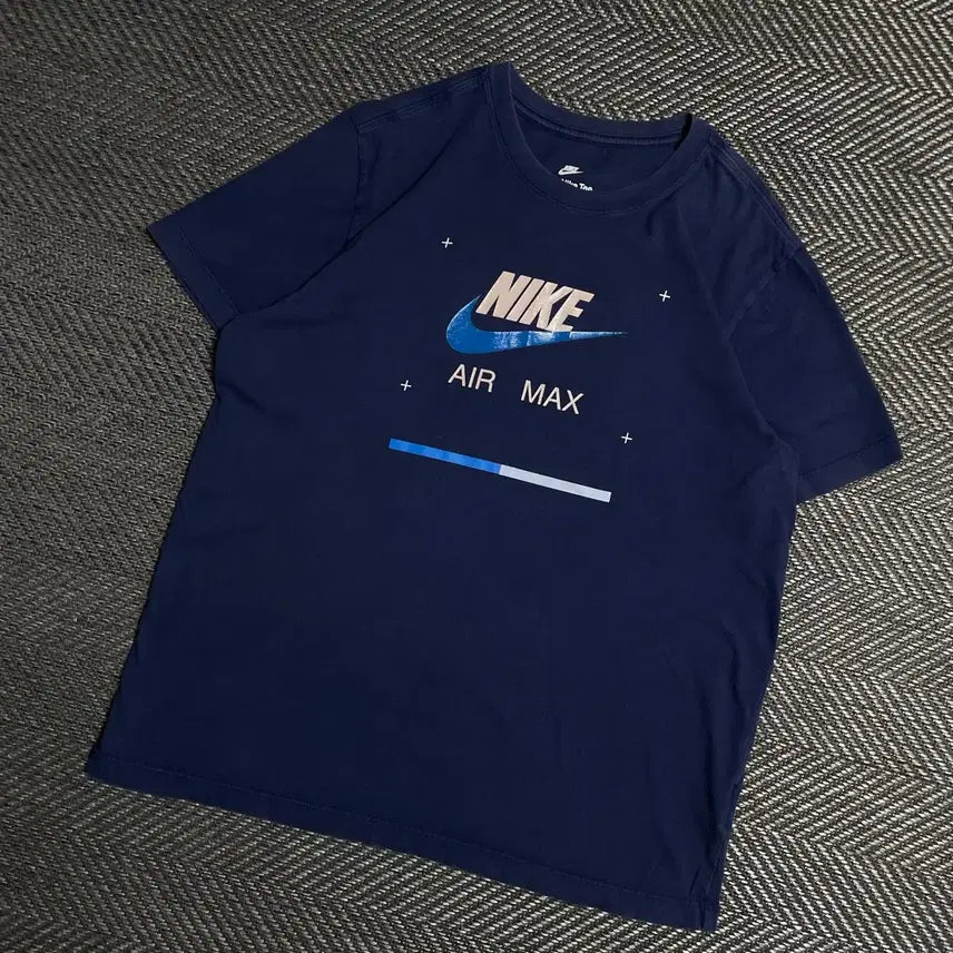 [BUNJANG] Nike NSW Air Max Big Logo T-Shirt Navy / 나이키 NSW 에어맥스 빅로고 반팔 티셔츠 네이비y 5187