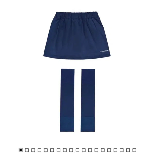 [BUNJANG] JCHOU 25-002 Mini Skirt Leg Warmers (Navy) / 지초이 25-002 MINI SKIRT LEG WARMERS (NAVY)