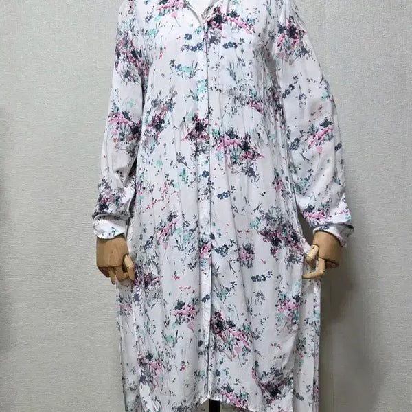 [BUNJANG] Zara Floral Print Shirt Dress / 자라 플로럴 프린트 셔츠드레스