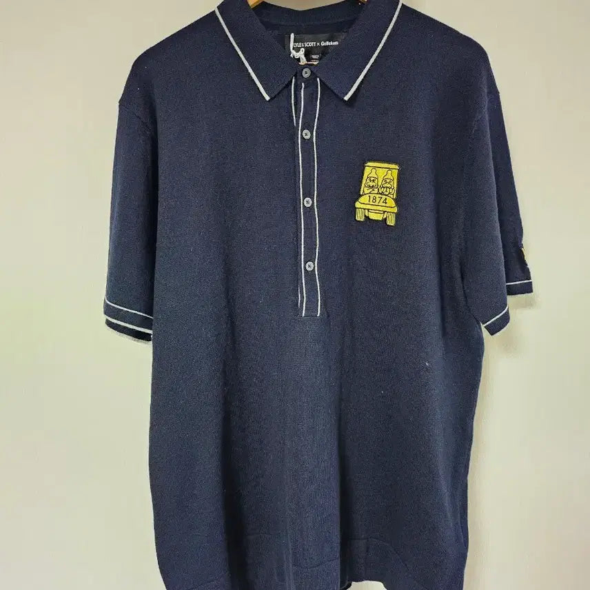 [BUNJANG]  Lyle & scott x Golphickz Golfwear Short Sleeve Knit Navy XL / 라일앤스콧x골피컷스 골프웨어 반팔 니트 네이비 xl