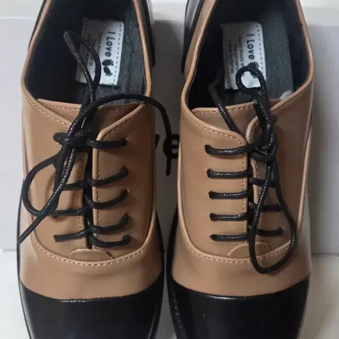 [BUNJANG] Two-Tone Lace Loafers / 배색 끈 로퍼((새상품))