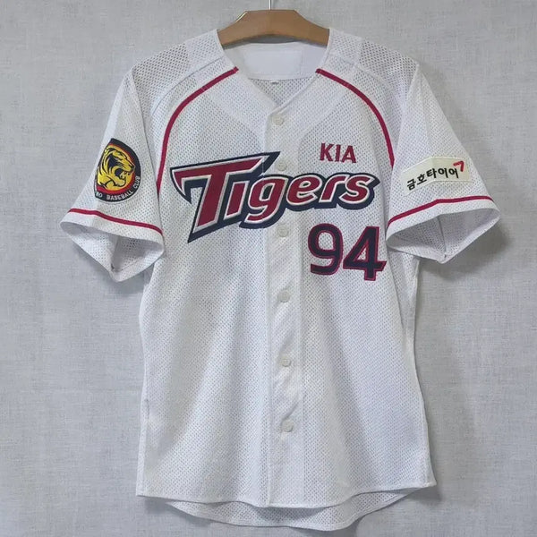 [BUNJANG] Kia Tigers Kim Jin-woo Embroidered Home Baseball Jersey Men's Size 90 / 상태최상 기아 타이거즈 김진우 자수 마킹 야구 홈 유니폼 남성 90