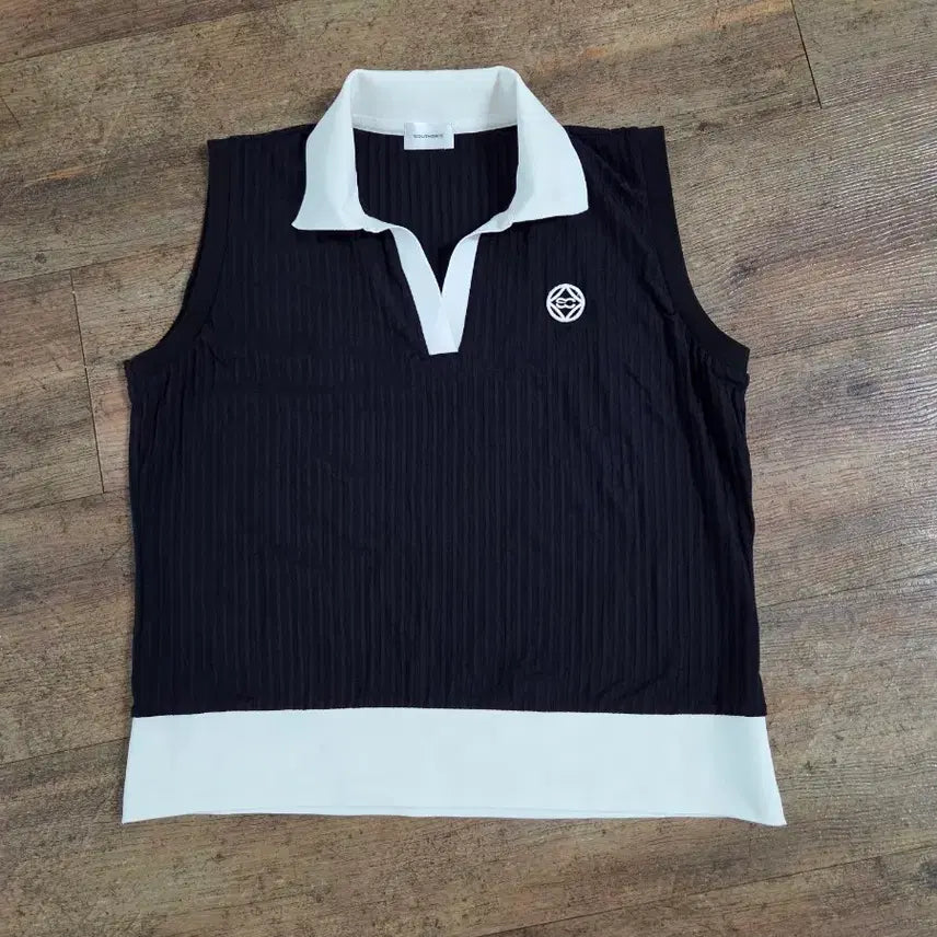 [BUNJANG] South Cape Sleeveless Collar T-shirt Black Women's 95 / 사우스케이프  민소매 카라 티셔츠 블랙 여성95호