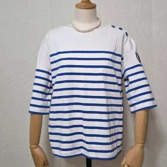 [BUNJANG] Atelier Majolie Striped T-Shirt / 아뜰리에 마졸리 단가라티