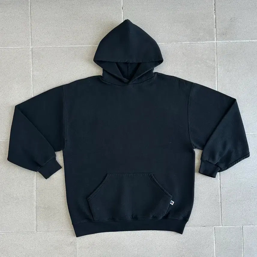 [BUNJANG] Vintage Russell Black Hoodie L / 90s 빈티지 러셀 후드 블랙 L