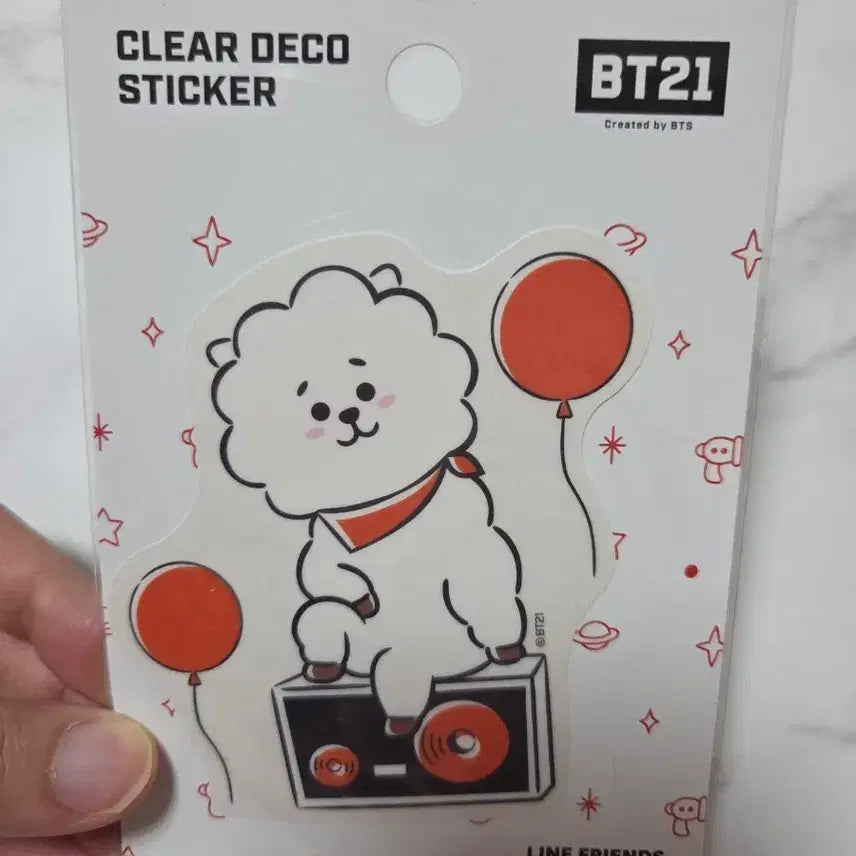 [BUNJANG] BT21 RJ Clear Deco Sticker Set / BT21 RJ 투명 데코 스티커