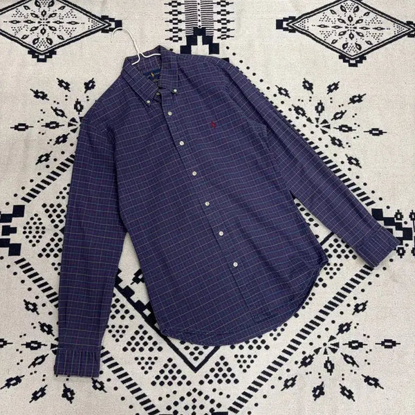 [BUNJANG] Polo Ralph Lauren Slim Fit Stretch Oxford Check Shirt S / 폴로 랄프로렌 슬림핏 스트레치 옥스포드 체크 셔츠 S P00059