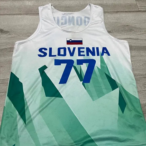 [BUNJANG] Luka Dončić Slovenia #77 Sleeveless Basketball Jersey / 슬로베니아 77번 민소매 스포츠 티셔츠 돈치치 농구