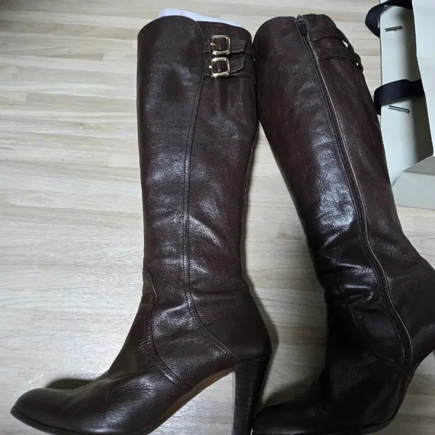 [BUNJANG] Balenciaga Leather Long Boots Brown Women's / 발렌시아가 가죽 롱부츠 브라운 여성용