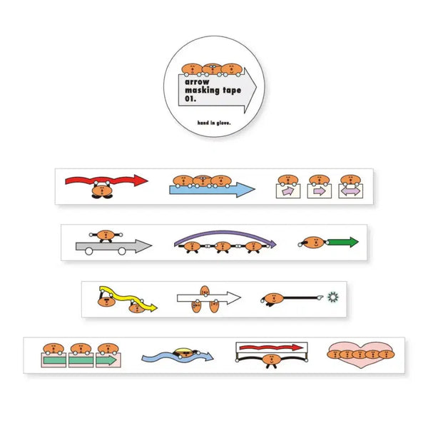 [BUNJANG] Hand in Glove Washi Tape Set (2 Types) / 2종 핸드인글로브 마테