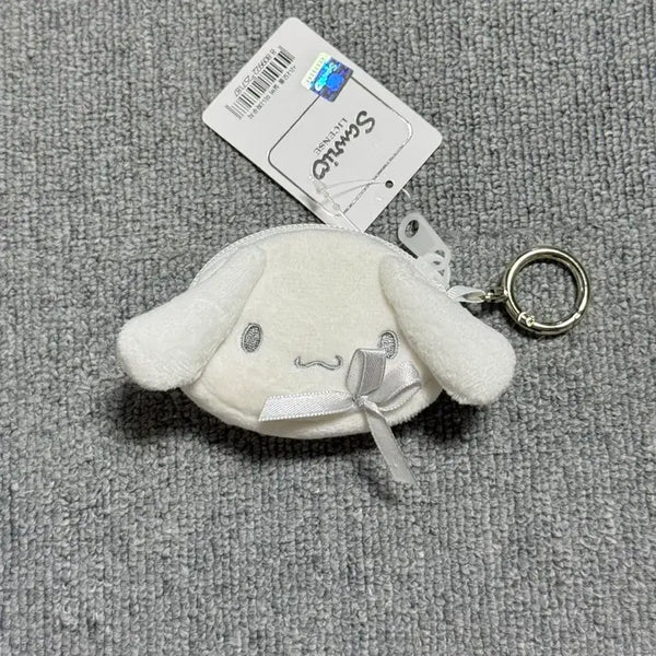 [BUNJANG] Sanrio Cinnamoroll Silver Mini Pouch with Keyring / 시나모롤 실버 미니 파우치 산리오 키링 미사용 새 상품