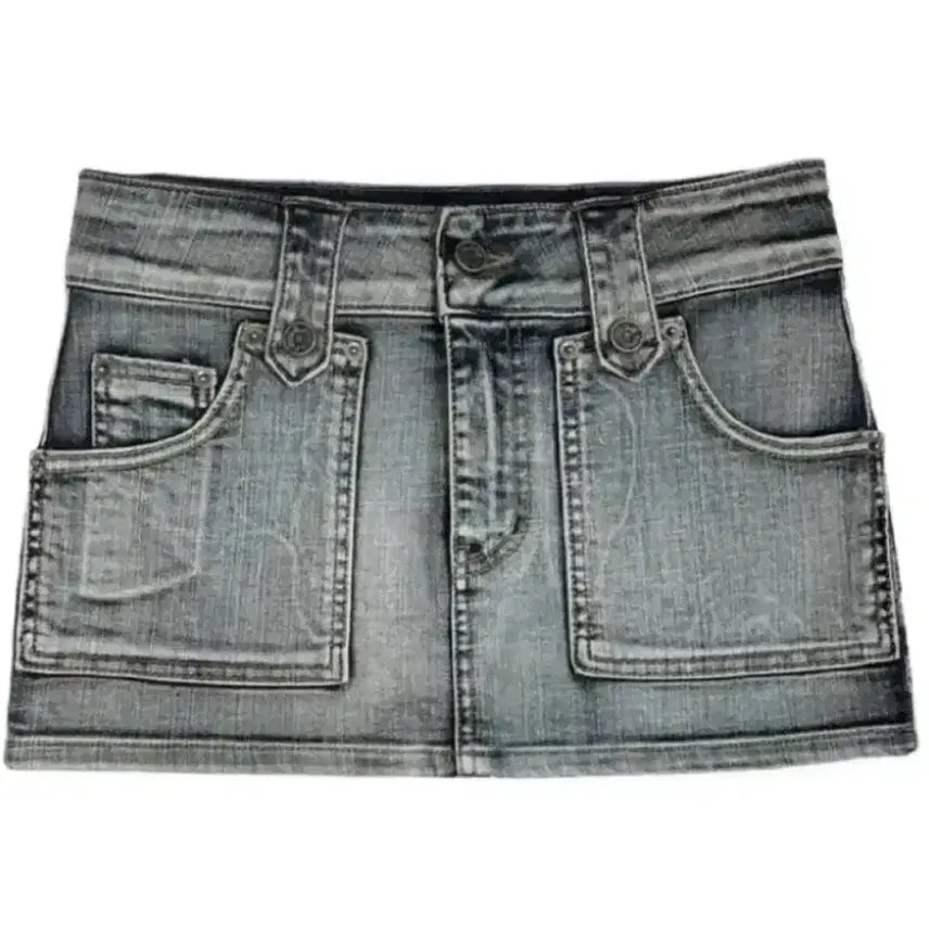 [BUNJANG] Bohemseo Bohemian Seoul Pocket Denim Mini Skirt / [새상품] 보헴서 포켓 [데님 스커트] M 보헤미안서울 bohemseo