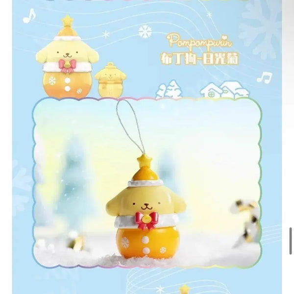 [BUNJANG] Sanrio Pompompurin Ornament Sound Bell Christmas Figure / 산리오 탑토이 폼폼푸린 오너먼트 종소리 사운드벨 눈사람 크리스마스