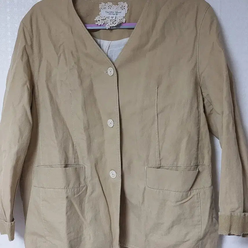[BUNJANG] Thursday Island V-Neck Cotton Jacket / Thursday Island 브이넥 면 자켓