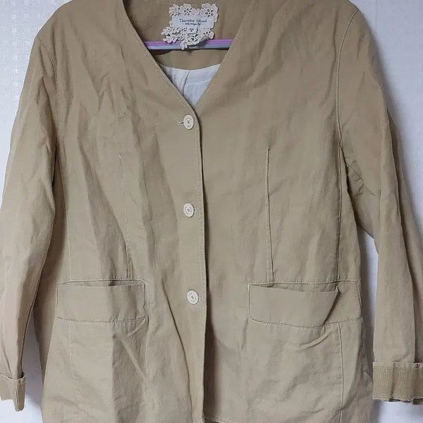 [BUNJANG] Thursday Island V-Neck Cotton Jacket / Thursday Island 브이넥 면 자켓