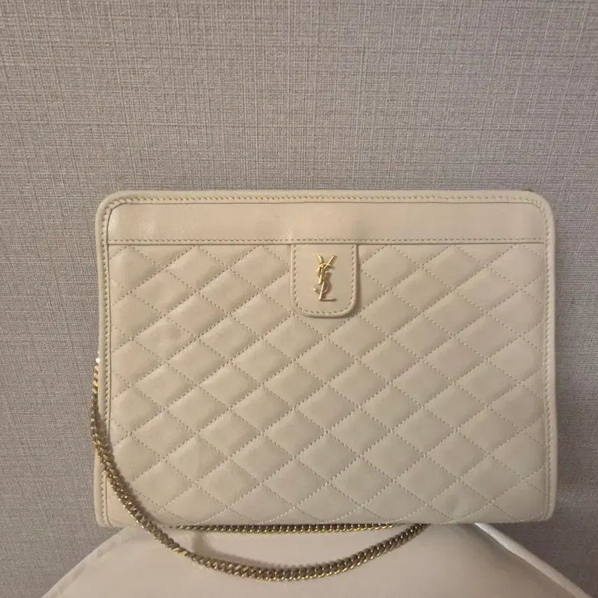 [BUNJANG] Saint Laurent Baby Victoire Crossbody Bag Cream / 생로랑 빅투아르 베이비 크림 (정품)